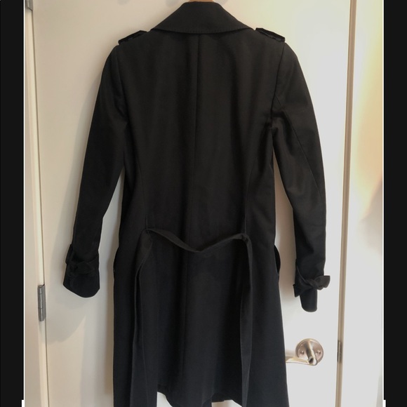 Elie Tahari Black Trench Coat - Picture 4 of 9